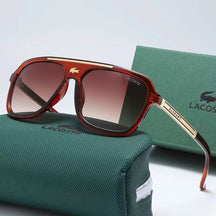 Óculos De Sol Clássicos Da Marca UV400 LACOSTE Aviador Retrô Designer Moda Clássico Retro