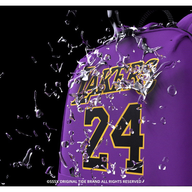 Mochila James 16in Masculina Feminina Impermeável NBA Lakers Kobe Escolar Para Estudantes