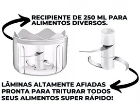 Mini Processador De Alimentos Elétrico 250ml