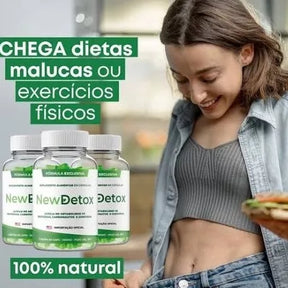 kit 2 x New Detox 60 Capsulas Queima Gordura De Forma Natural