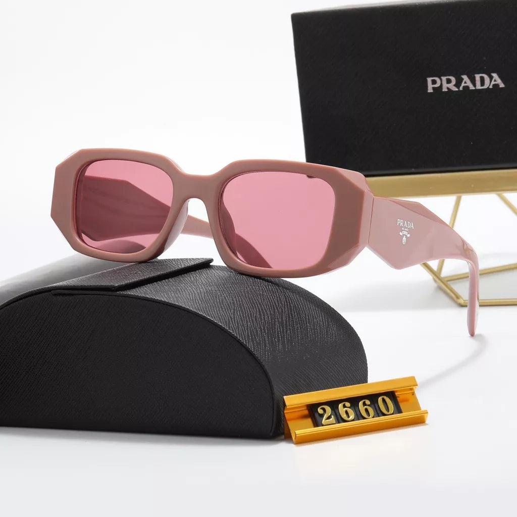 Óculos De Sol Quadrados Marca Luxuosa 2022 Novo Prada Feminino Tom Masculino vintage Polígono UV400 Olhos